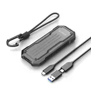 [OXS2C3-G2-GY-BP] M.2 NVMe/SATA Dual Protocol Enclosure 10Gbps with Lanyard