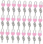 LIFKOME 24Pcs Mini Heart Shaped Padlock Versatile Locks for Diary Jewelry Box Handbag More with Keys for Collectibles Vintage Style