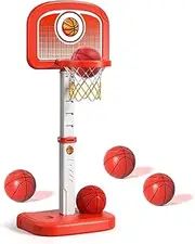 Basketball Hoop Indoor Outdoor Toys Gifts for 3 4 5 6 7 8-12 Year Olds Boys Kids, Swimming Pool Basketball Hoop Outdoor Toys with 4 Balls