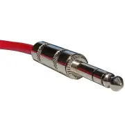 3ft foot RED TRS 1/4 BALANCED stereo guitar instrument PA effects EQ patch cable