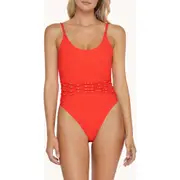PQ SWIM Brynn Beaded One-Piece Swimsuit in Milos at Nordstrom, Size Small