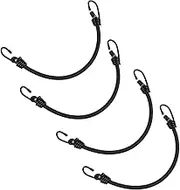 QUMIIRITY 4Pcs Durable Elastic Straps with Hooks Lightweight Fixed Ropes for Luggage Camping and Outdoor Activities Sturdy and Portable Bungee Cords