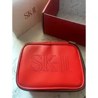 在飛比找蝦皮購物優惠-SKII 紅色 化妝包