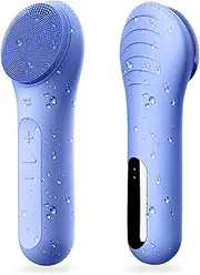 [NågraCoola] CLIE Facial Cleansing Brush, Waterproof and Rechargeable Face Scrub Brush for Men & Women, Cleansing, Exfoliating and Massaging, Electric Face Scrubber - Blue