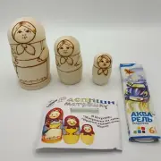 3pc Paint Your Own Matryoshka Blank Nesting Dolls