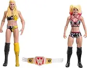 WWE Charlotte Flair vs Alexa Bliss Championship Showdown 2-Pack 6-inch Action Figures Friday Night Smackdown Battle Pack for Ages 6 Years Old & Up