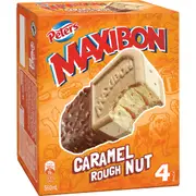 Peters Maxibon Caramel Rough Nut Ice Cream 4 pack