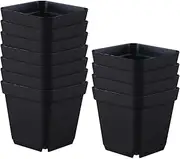 Seedling Pots | 50pcs Reusable Seedling Cups Black, Gardening Kit for Nursery Plants Vegetable Fruit Seedlings with Drain Hole, Perfect for Transplanting Seedlings, These pots offer the perfect
