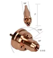 Acetylene Cutting Tip 1-101-4 #4 Compatible with Victor 4-1-101 Cut 3" QTY 1