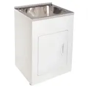 600*500mm (45L) White Metal Laundry Tub Cabinet With 304 Stainless Steel Sink