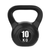 JMQ FITNESS 10KG Kettlebell Kettle Bell Weight Exercise Home Gym Workout - Black