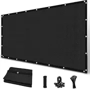 Amagenix 90% Sun Shade Cloth with Grommets, 8' x 8' Pergola Replacement Shade Cover Canopy Privacy Screen for Outdoor Patio Garden, Black (We Customized)