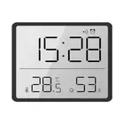 Digital Wall Clock Electronic Wall Mounted LCD Disply Clocks Multifunctional Tem