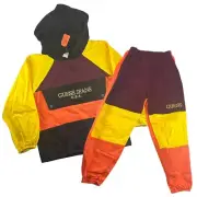 Vintage Guess Jeans USA Kids Childrens Canvas Jumpsuit Size 9/10 Colorblock 90’s
