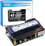 GeeekPi N04 M.2 M-Key NVMe SSD Shield for Raspberry Pi 5, M.2 2280 PCIe to NVMe SSD Shield Pip PCIe Peripheral Board Top for Raspberry Pi 5 4GB/8GB