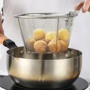 Shallow Fry Basket Spring Roll Fryer Frying Stainless Steel Reusable Dad