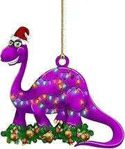 Dinosaur Christmas Tree Decoration - Creative Dinosaur Christmas Tree Pendant with Rope - Animal Pendant for Christmas Tree Decoration, Festival Decoration for and Girls, Animal Lovers