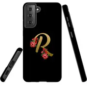 For Samsung Galaxy S22+ Plus Case, Armour Cover, Embellished Letter R