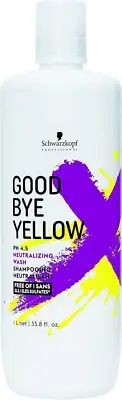Schwarzkopf Sch396 Good Bye Shampoo 1 Litre Yellow – Pack of 2
