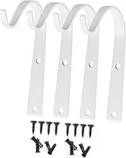 Levemolo 4pcs Planter Hanger Bracket Indoor Bracket Basket Hook Wall Mount Hook Wall Outdoor Hanging Planters Hanging Plants Plant Basket Hangers Holder Iron White Random Color