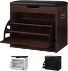 Shoe Cabinet Bench Compact Shoes Storage Rack Adjustable Cabinets Organiser Draw
