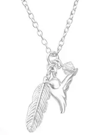 Sterling Silver Bird Feather Necklace