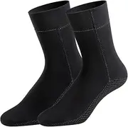 YDQUANI 3mm Neoprene Socks, Wetsuit Booties Cold Water Swimming Boots for Women Men Open Water Swimming Diving Surfing