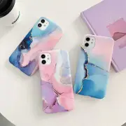 Marble Case for iPhone 15 14 13 12 Pro Max 11 XR Silicone Slim Watercolor Cover