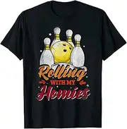 [VidiAmazing] Rollin with My Homies Retro Bowling ds392 T-Shirt