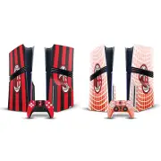 AC MILAN 2020/21 CREST KIT VINYL SKIN FOR SONY PS5 PRO DISC EDITION BUNDLE