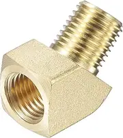 uxcell Brass Hose Fitting Elbow 1/4 NPT Male to Female Thread 45 Degree Angle Pipe Connector Adapter