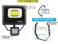 在飛比找Yahoo奇摩購物中心優惠-【燈王的店】 台灣製 LED 30W 戶外紅外線感應式投射燈