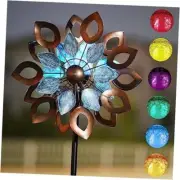 Solar Wind Spinners Outdoor 74 Inches, Kinetic Metal Wind Copper/74INCH