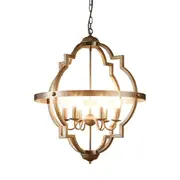 [Florabelle Living] Marshall Ceiling Pendant Extra Large Rust Brown and Silver Black