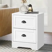 ALFORDSON Bedside Table Hamptons Cabinet White