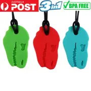 3PCS Panny & Mody Dinosaur Skull Sensory Chew Necklace Autism ADHD Nail Biting
