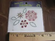 Prym Dritz Flower, Hearts Iron-On RhineStuds Craft Decoration 4666 - new