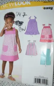 Simplic iNew Look 6796 Toddlers' Dress Pants Sz 1/2 1 2 3 4 Uncut
