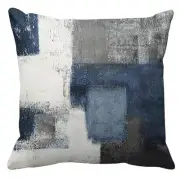 Decorative Throw Pillow Covers Cases Gray Contemporary Blue and Grey Abstract