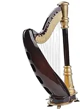 Harp Model - 8.5x14cm Miniature Harp For Music | Home Decor Instrument Model Harps | Copper Wire Miniature Home Decoration Display Ornament For Music Lovers, Table Decor Figure
