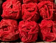 6 SKEINS PREMIER YARN JUST CHENILLE CHUNKY YARN BUNDLE, COLOR RED/CRIMSON