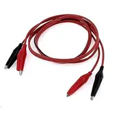 uxcell One Meter 2 Alligator Clip Both End Tester Cable Wire String for Video Radio