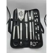 BBQ Tools Set Stainless Steel For Grilling With Canvas Bag NEW