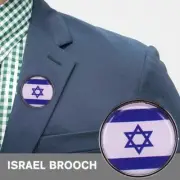 ISRAEL BADGE BUTTON PIN STAR OF DAVID -US