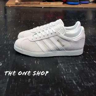 adidas 愛迪達 GAZELLE W 粉色 粉紅色 白色 灰色 灰白色 麂皮 修長典雅 運動鞋 慢跑鞋 CQ2183