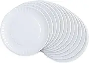 [DII] Melamine Reusable Party or Picnic Plate, White, Set of 12