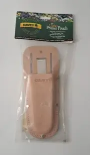Vintage Davey Leather Pruner Pouch 8" APP 208 2" Metal Clip Trimming Pruning