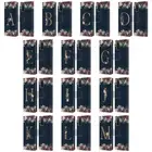 NATURE MAGICK FLORAL MONOGRAM GOLD NAVY LEATHER BOOK CASE FOR SAMSUNG PHONES 1