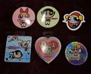 Powerpuff Girls Sticker Decal Cartoon Network Vintage Lot Of 6