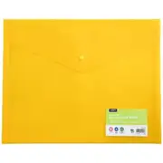 J.Burrows A3 Recycled Button Document Wallet Yellow